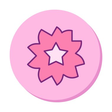 Sakura çiçek simgesi, vektör illüstrasyonu 