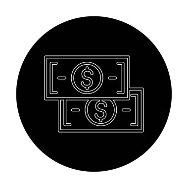 para düz simgesi, vektör illüstrasyonu