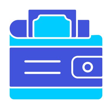 Cüzdan. Web simgesi basit vektör çizimi tasarımı