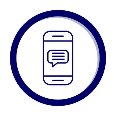 Sohbet ikonu vektör çizimi. Telefon İletisi                          