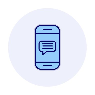 Sohbet ikonu vektör çizimi. Telefon İletisi                          