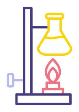 Basit Kimyasal Deney simgesi, vektör çizimi