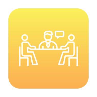 Basit iş Buluşma simgesi, vektör illüstrasyonu