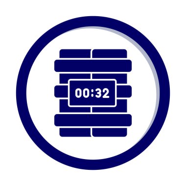 Zaman bombası ikonu vektör illüstrasyonu.