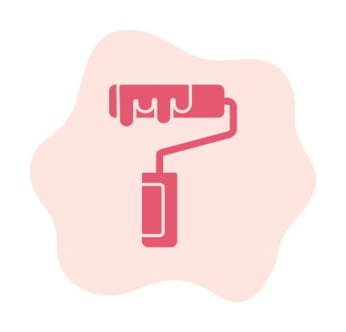 Modern Paint Roller simgesinin vektör çizimi              