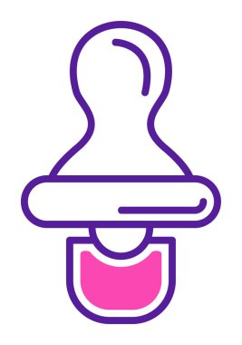 Bebek emziği çizgisi simgesi. doğrusal işaret tasarımı.