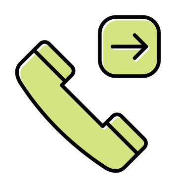 Giden telefon simgesi vektör illüstrasyonu 