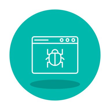 Böcek işareti simgesi. Virüs sembolü, vektör çizimi. 