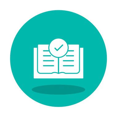 Basit düz ağ Açık Kitap ikonu vektör tasarımı