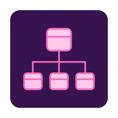 Modern Akış Çizelgesi simgesinin vektör çizimi                            