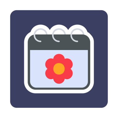 Sakura tarih simgesi, vektör çizimi 