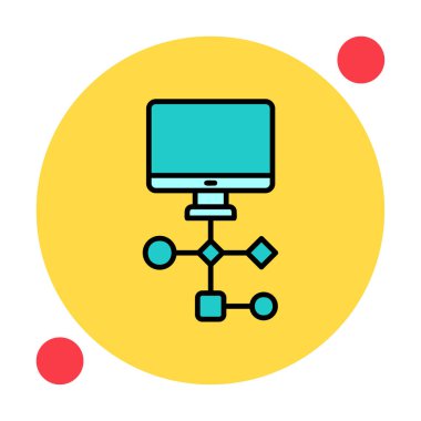 Çalışma akışı simgesi tasarımı, vektör illüstrasyonu                            