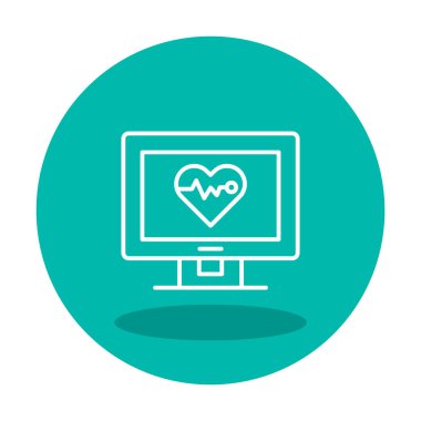 Kardiyogram illüstrasyonlu basit ekran 