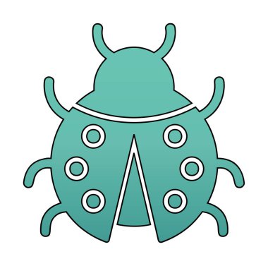  Basit grafik düz uğur böceği tasarımı