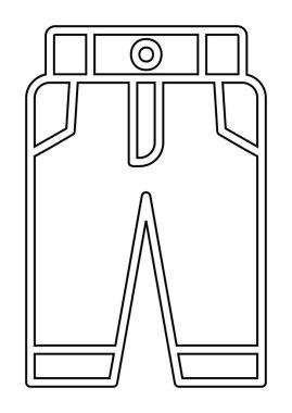 Pantolon. Web simgesi basit illüstrasyon 
