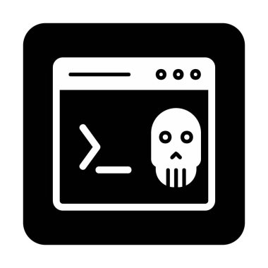 bilgisayar terminali simgesi, vektör illüstrasyonu basit tasarım