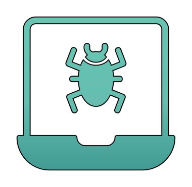 dizüstü bilgisayar simgesi, vektör illüstrasyonu basit tasarım