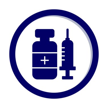 Aşı simgesi vektör tasarımlı şırınga