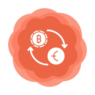 para birimi değişim simgesi, vektör illüstrasyonu