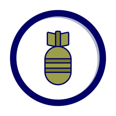 Hava Bombası web simgesi, vektör illüstrasyonu  