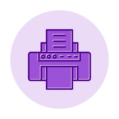 Yazıcı simgesi vektör illüstrasyonu