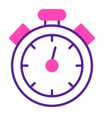 düz kronometre ikon vektör çizimi