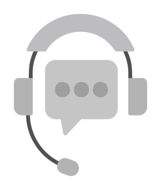 Basit Destek Hizmetleri simgesi, vektör illüstrasyonu