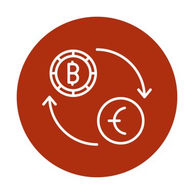 para birimi değişim simgesi, vektör illüstrasyonu