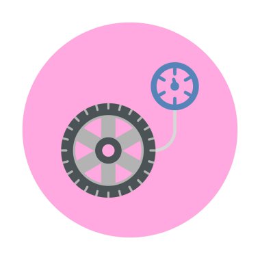 tekerlek basıncı, izole edilmiş ikon vektör çizimi tasarımı