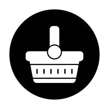 piknik sepeti web simgesi, vektör illüstrasyonu 