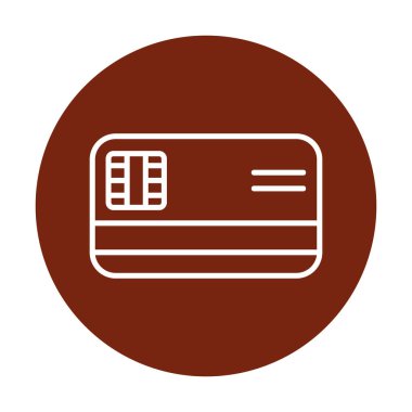 Kredi kartı simgesi, vektör illüstrasyonu basit tasarım