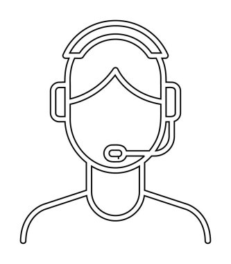 Vektör olarak Müşteri Hizmetleri Ajanı simgesi. logotype