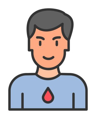 Basit Survivor kişi avatar simgesi, vektör illüstrasyonu