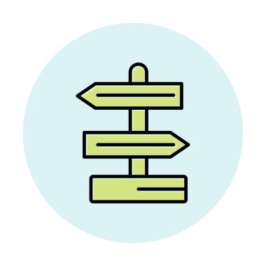 Yön işareti. Web simgesi basit tasarım 