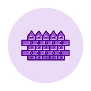 çit web simgesi, vektör çizim 