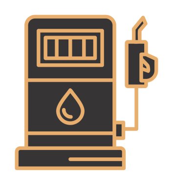 Basit Düz Yakıt ikonu vektör çizimi