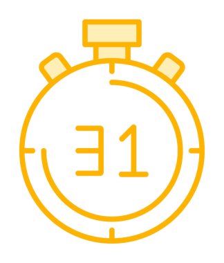 düz kronometre ikon vektör çizimi