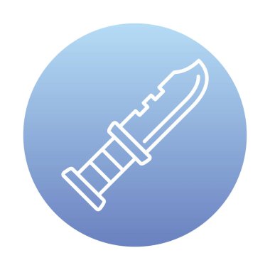 askeri bıçak ikonu vektör illüstrasyon sembolü tasarımı