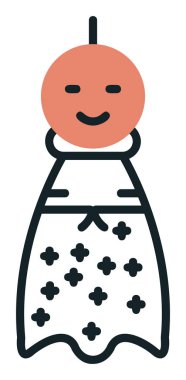 Teru Teru Bozu simgesi, vektör çizimi