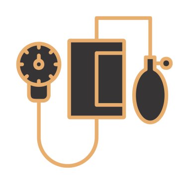 Basit Kan basıncı ölçüm simgesi, vektör illüstrasyonu