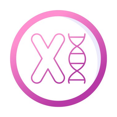 Basit Kromozom ikon vektör çizimi 