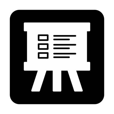 Üniversite Sunum ikonu vektör illüstrasyonu 