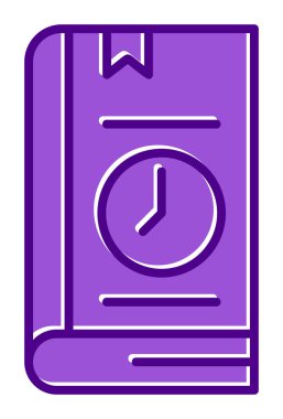 Kitap Zaman Sınırı simgesi, vektör illüstrasyonu 