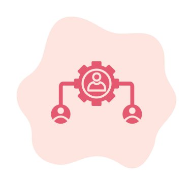 Daire Yönetim simgesi. vektör illüstrasyonu