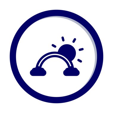 Basit Gökkuşağı simgesi, vektör illüstrasyonu