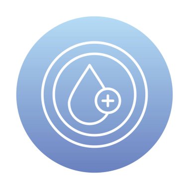 Kan damlası ağ simgesi, vektör illüstrasyonu 