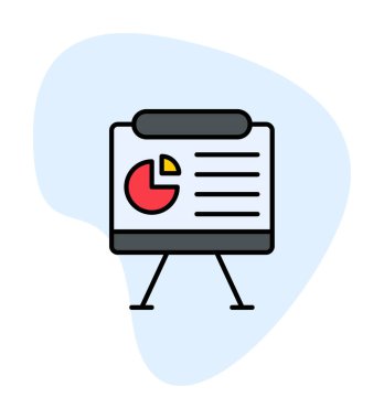 Sunum tahtası simgesi, vektör illüstrasyonu   