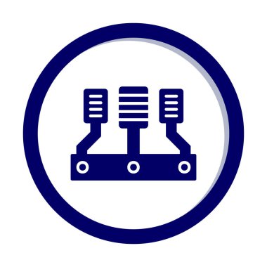 Araba Hızlandırıcı düz simgesi, vektör illüstrasyonu 