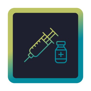 Basit insülin simgesi, vektör illüstrasyonu