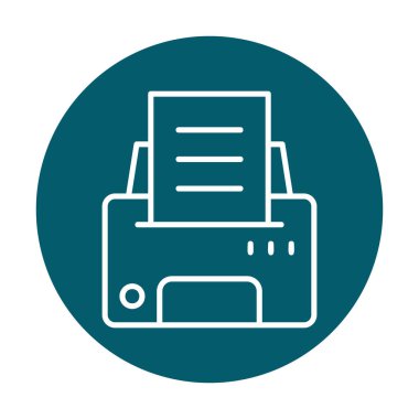 Yazıcı simgesi vektör illüstrasyonu